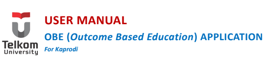 Panduan Aplikasi OBE, Untuk Kaprodi