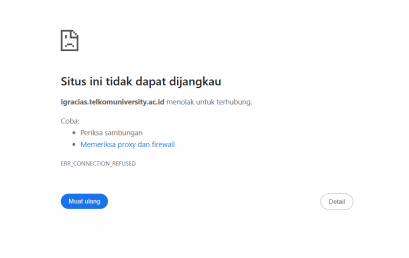 Saya tidak bisa mengakses domain telkom university (iGracias, SITU, SSO, LMS dll). Saya tidak bisa mengakses domain telkom university (iGracias, SITU, SSO, LMS dll).