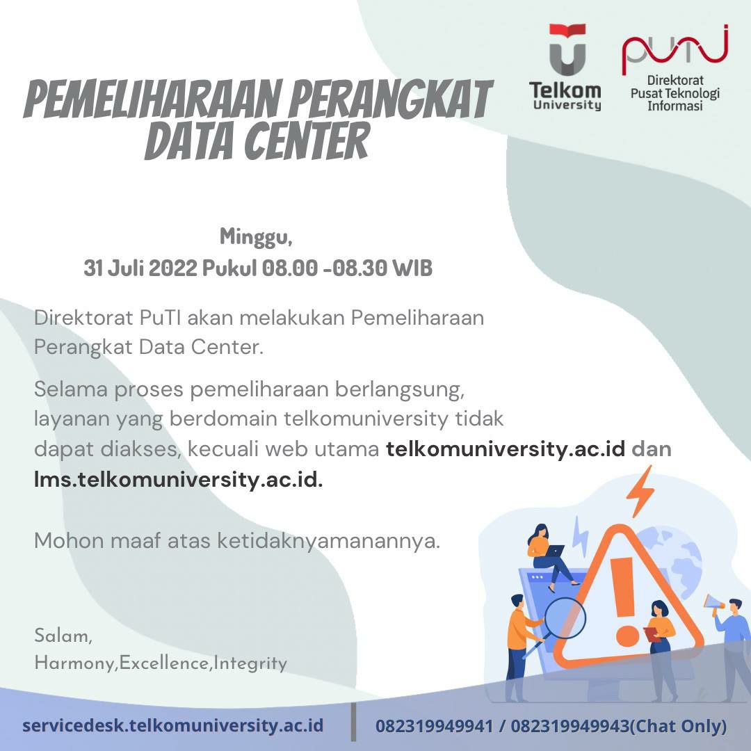 [Info PuTI] Pemeliharaan Perangkat Data Center