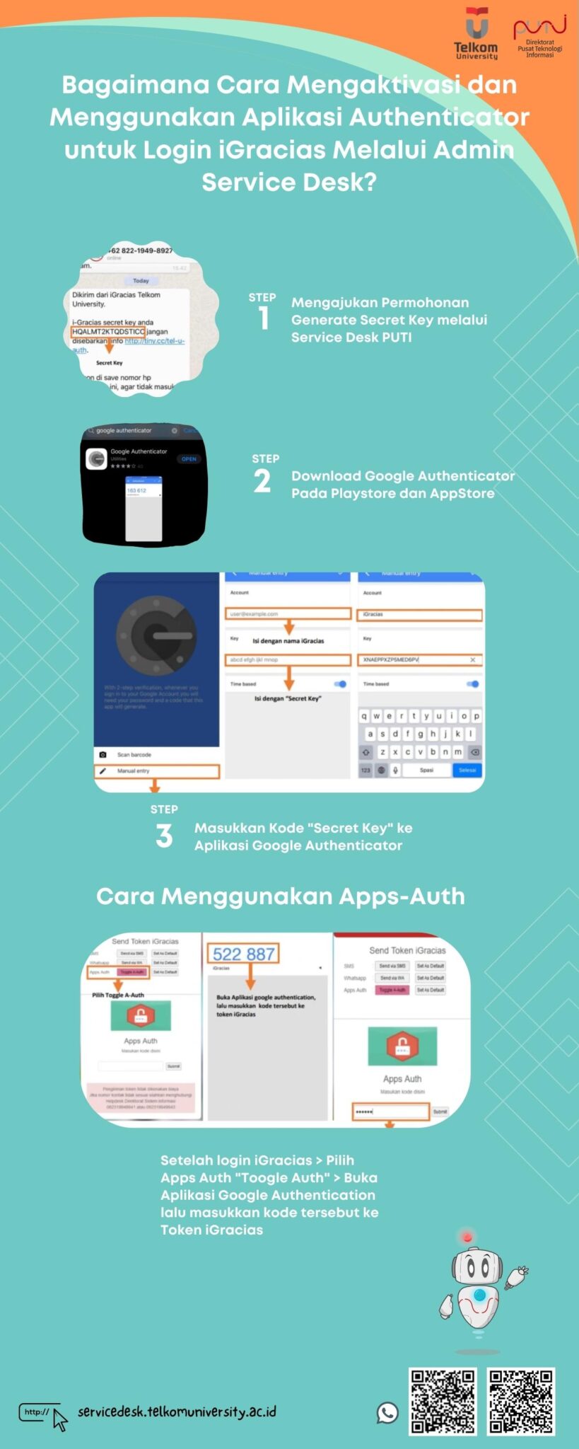 Panduan Aktivasi dan Penggunaan Google Authenticator untuk iGracias melalui Admin Service Desk Panduan Aktivasi dan Penggunaan Google Authenticator untuk iGracias melalui Admin Service Desk