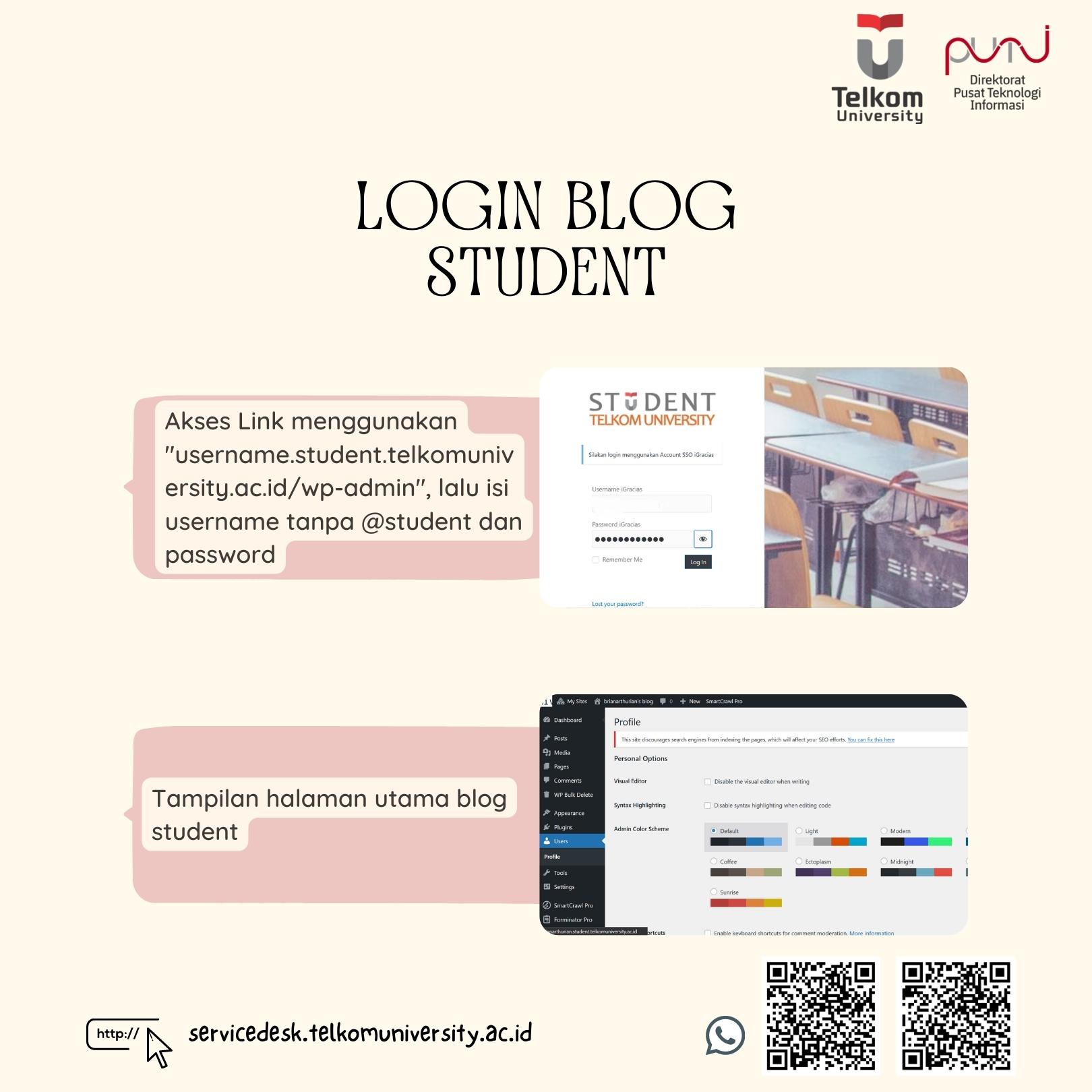 Panduan Log In Blog Mahasiswa dan Pegawai Panduan Log In Blog Mahasiswa dan Pegawai