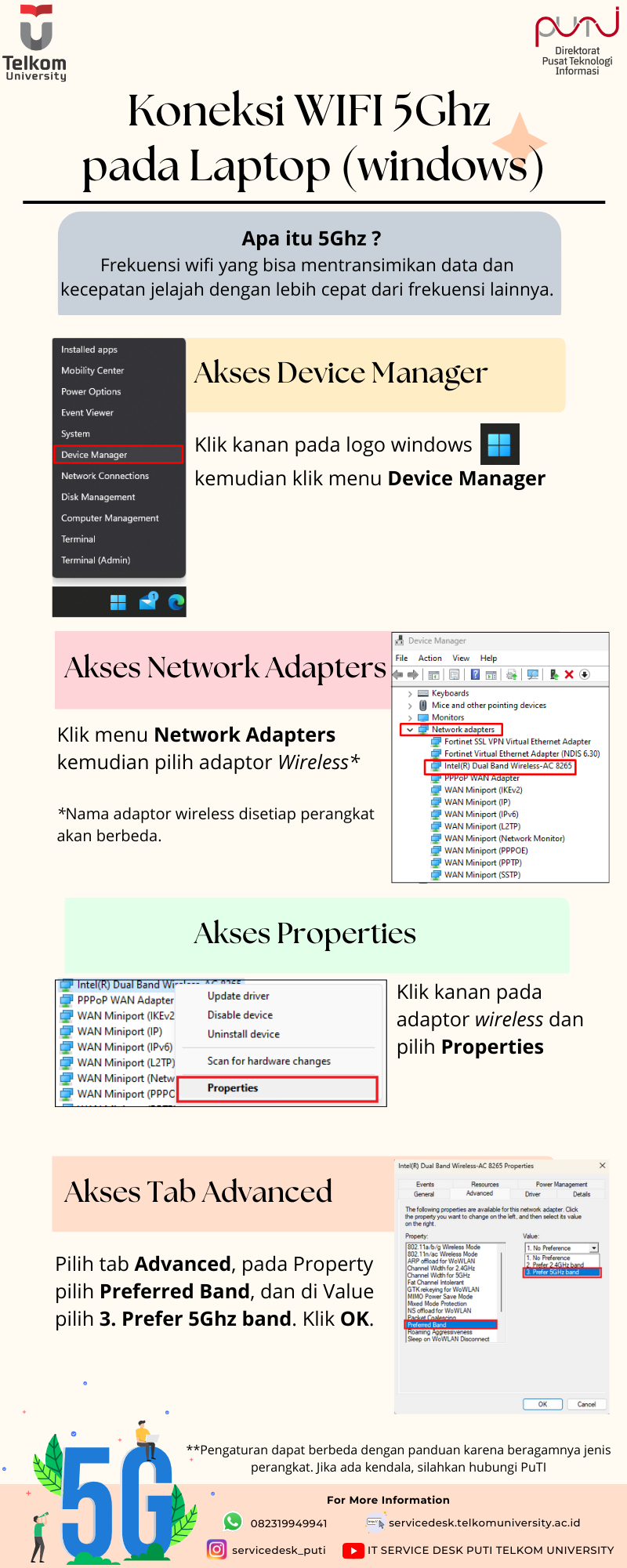 [Info PuTI] Koneksi WIFI 5Ghz di Laptop (Windows)