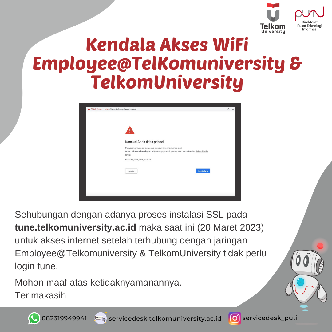Kendala Akses WiFi Employee@Telkomuniversity & TelkomUniversity Kendala Akses WiFi Employee@Telkomuniversity & TelkomUniversity