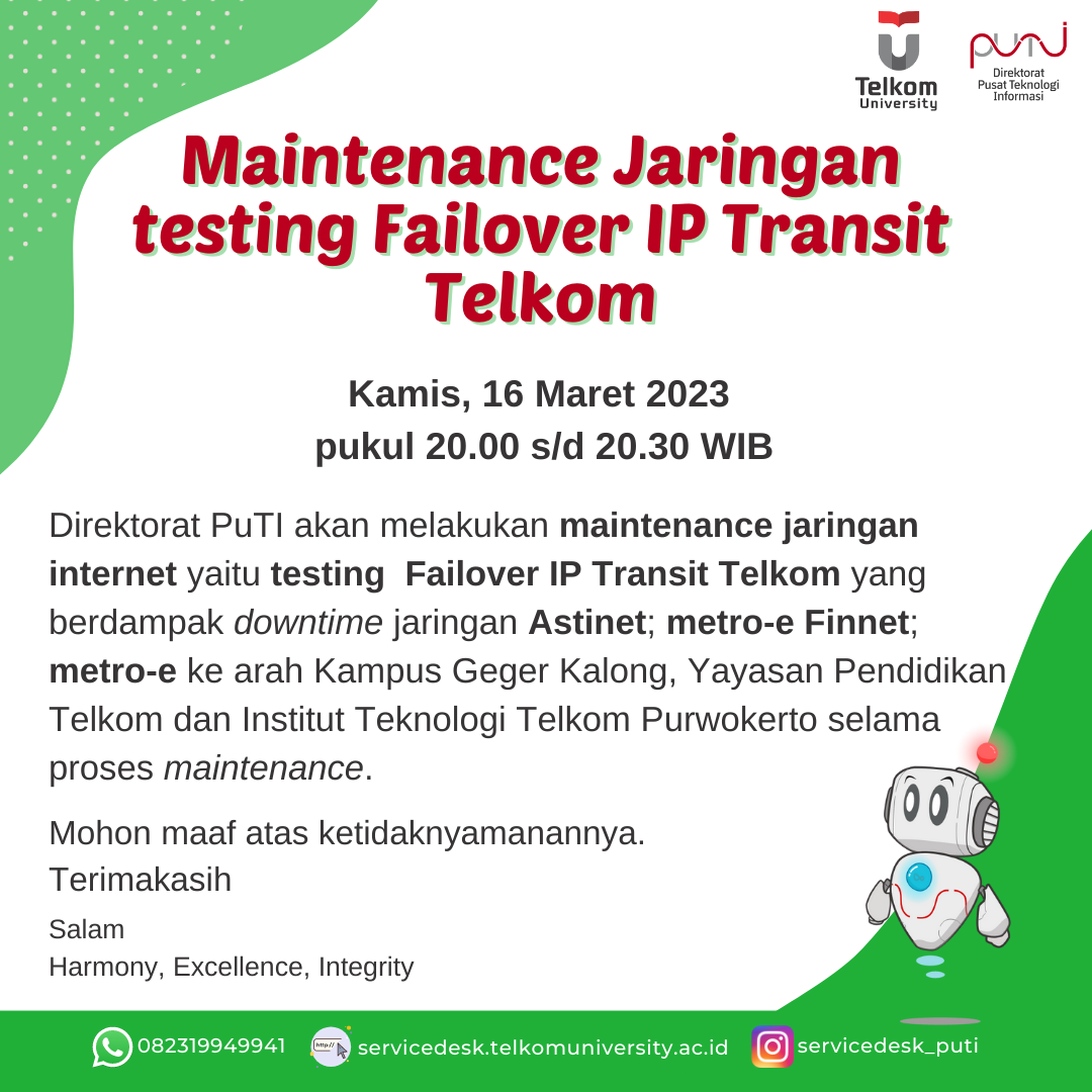 Maintenance Jaringan testing Failover IP Transit Telkom Maintenance Jaringan testing Failover IP Transit Telkom