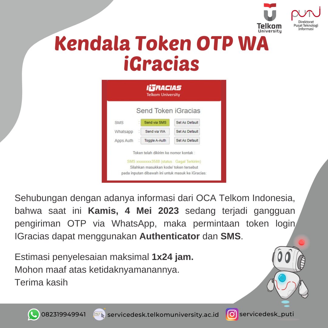 Kendala Token OTP WhatsApp iGracias Kendala Token OTP WhatsApp iGracias