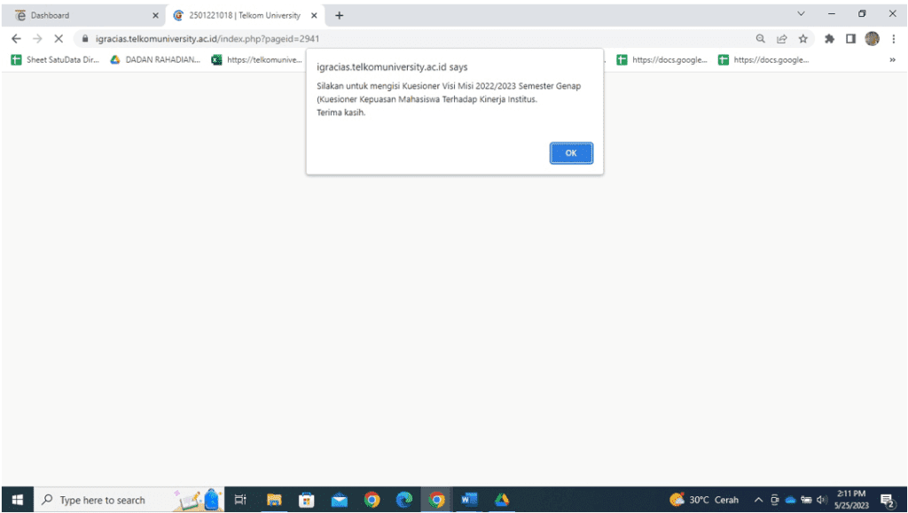 Notifikasi Survei iGracias
