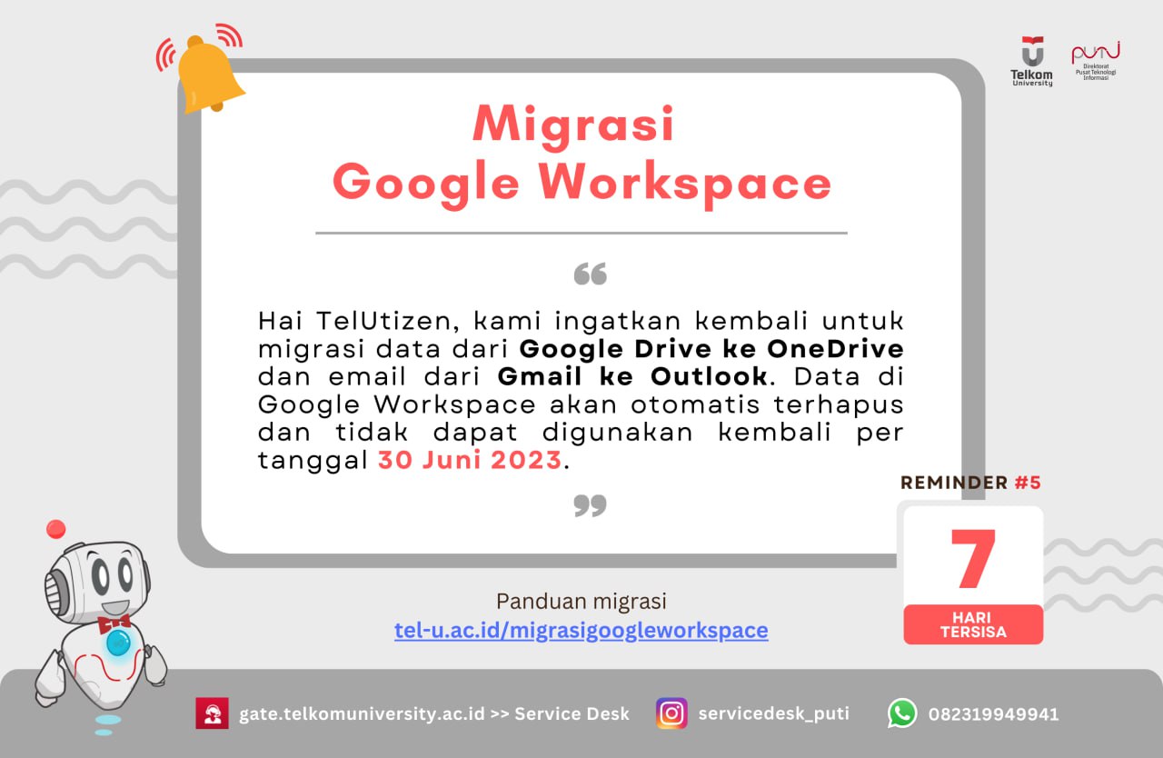 Reminder #5 Migrasi Google Workspace Reminder #5 Migrasi Google Workspace