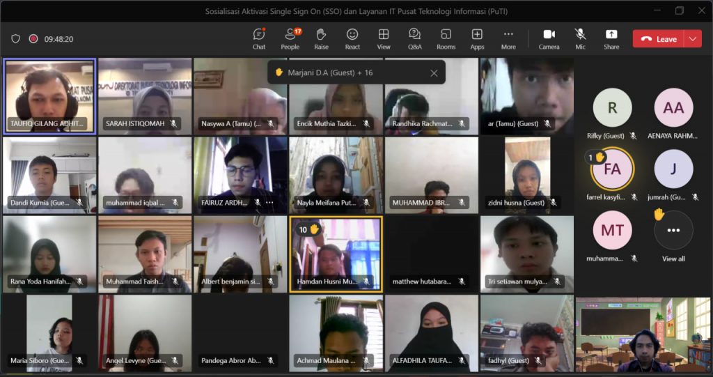 Sosialisasi Aktivasi SSO dan Layanan TI (FIT)