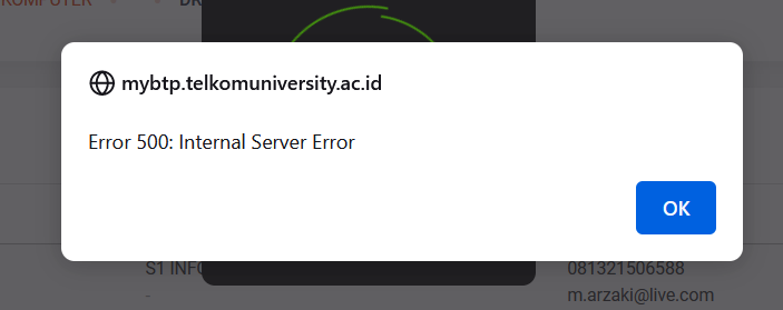 Bagaimana Mengatasi “Error 500: Internal Server Error” Saat Input Data Mahasiswa di Aplikasi MyBTP? Bagaimana Mengatasi “Error 500: Internal Server Error” Saat Input Data Mahasiswa di Aplikasi MyBTP?