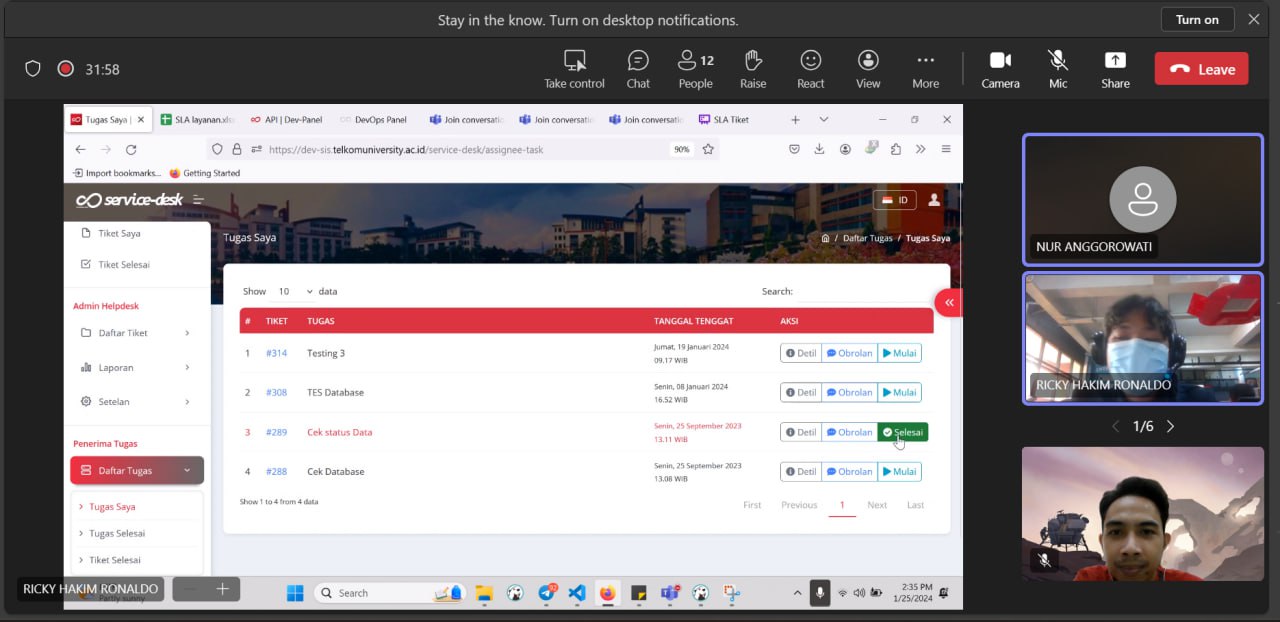 Koordinasi RFC App Service Desk 1.4 Koordinasi RFC App Service Desk 1.4
