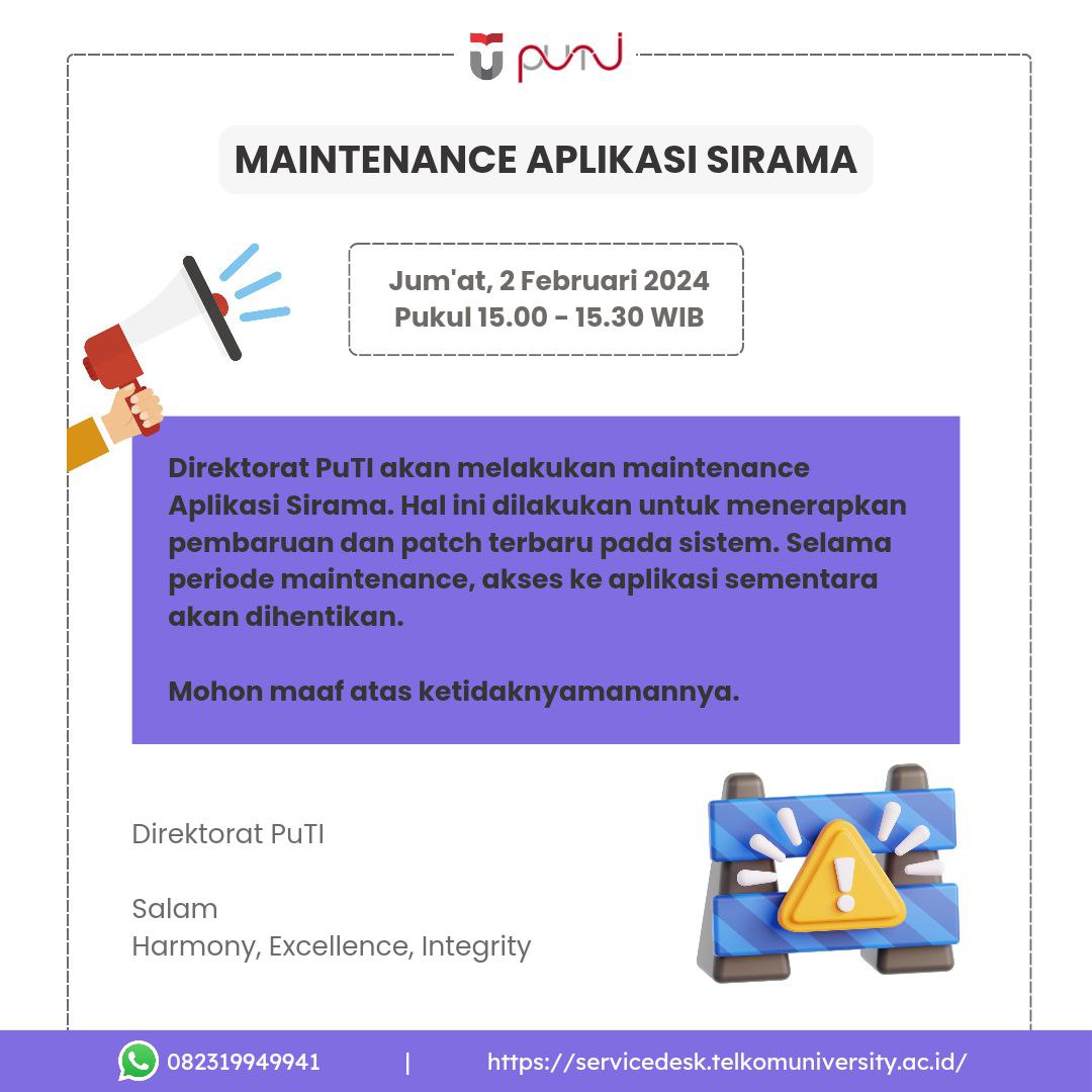 Maintenance Aplikasi SIRAMA Maintenance Aplikasi SIRAMA