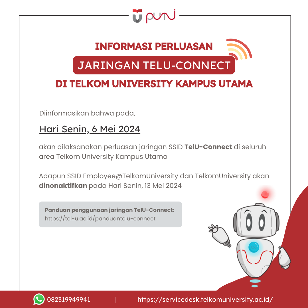 [INFO] PERLUASAN JARINGAN TELU-CONNECT DI TELKOM UNIVERSITY KAMPUS UTAMA