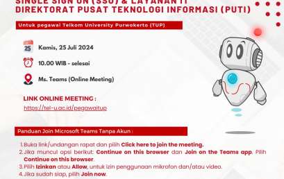Sosialisasi Aktivasi Single Sign On & Layanan IT Direktorat Pusat Teknologi Informasi (PUTI) Sosialisasi Aktivasi Single Sign On & Layanan IT Direktorat Pusat Teknologi Informasi (PUTI)