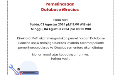 [INFO PuTI] Pemeliharaan Database iGracias
