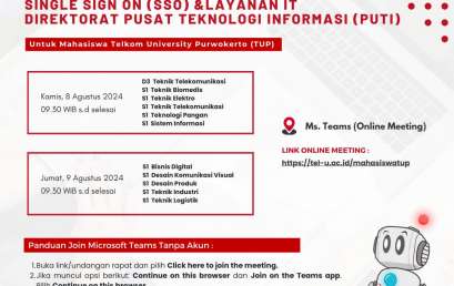 Sosialisasi Aktivasi Single Sign On (SSO) & Layanan IT Direktorat Pusat Teknologi Informasi (PUTI) Sosialisasi Aktivasi Single Sign On (SSO) & Layanan IT Direktorat Pusat Teknologi Informasi (PUTI)