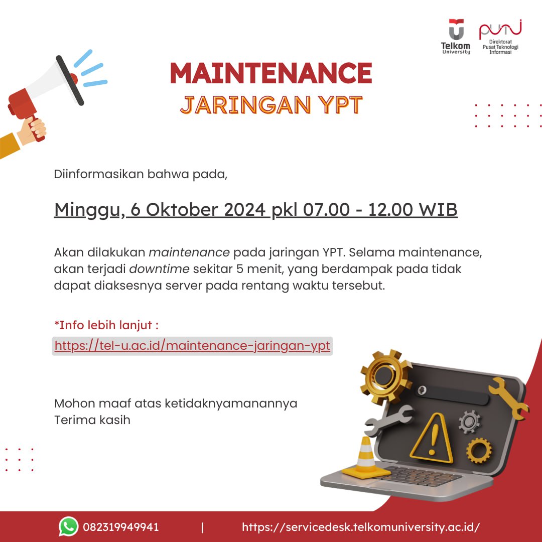 Maintenance Jaringan Yayasan Pendidikan Telkom Maintenance Jaringan Yayasan Pendidikan Telkom