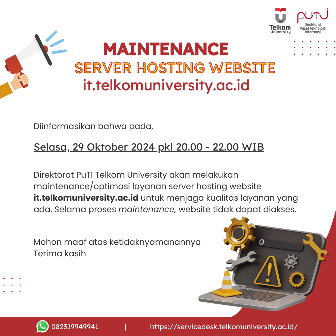 Maintenance Server Hosting Website it.telkomuniversity.ac.id Maintenance Server Hosting Website it.telkomuniversity.ac.id