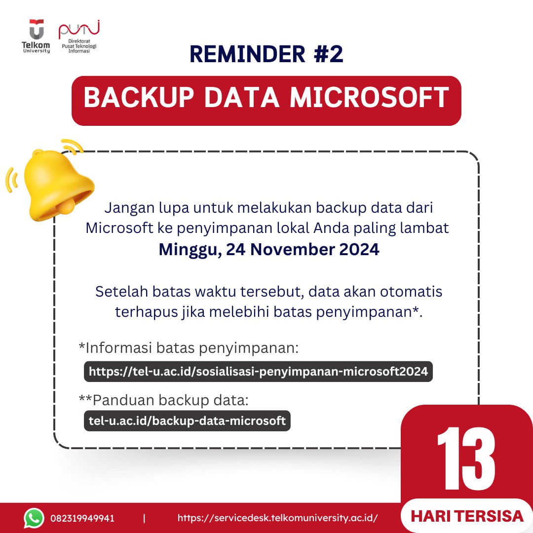 [INFO PuTI] REMINDER #2 – Backup Data Microsoft