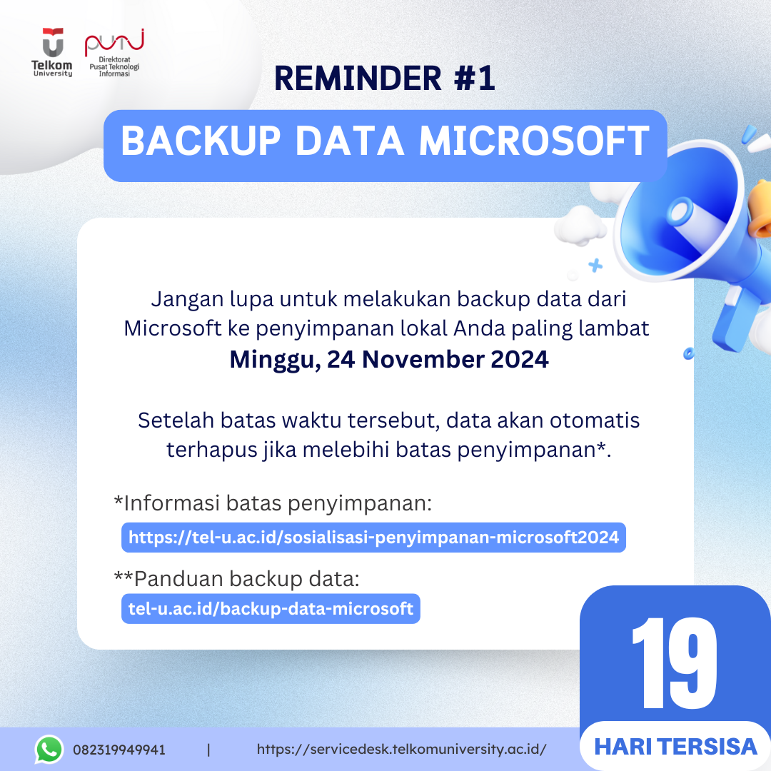 REMINDER #1 – Backup Data Microsoft REMINDER #1 – Backup Data Microsoft
