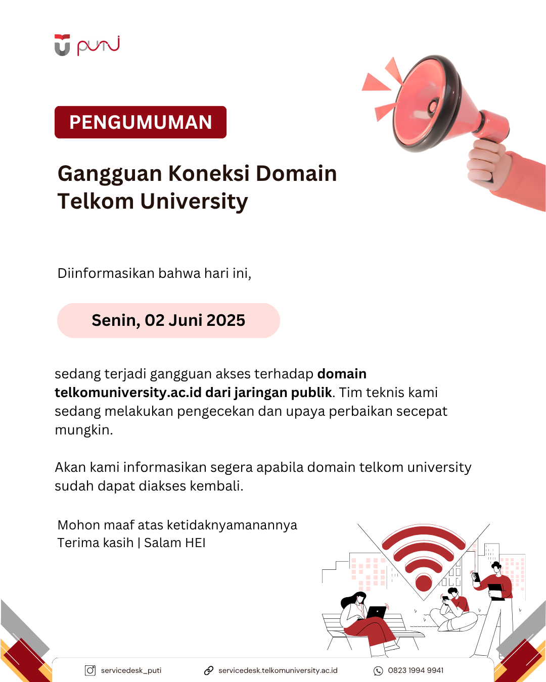 Gangguan Akses Domain Telkomuniversity Gangguan Akses Domain Telkomuniversity