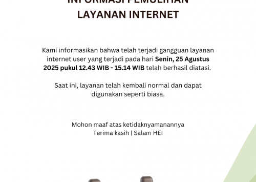 Informasi Pemulihan Layanan Internet