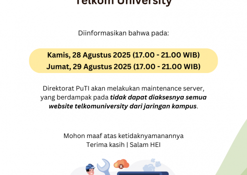 [INFO PuTI] Maintenance Server Telkom University