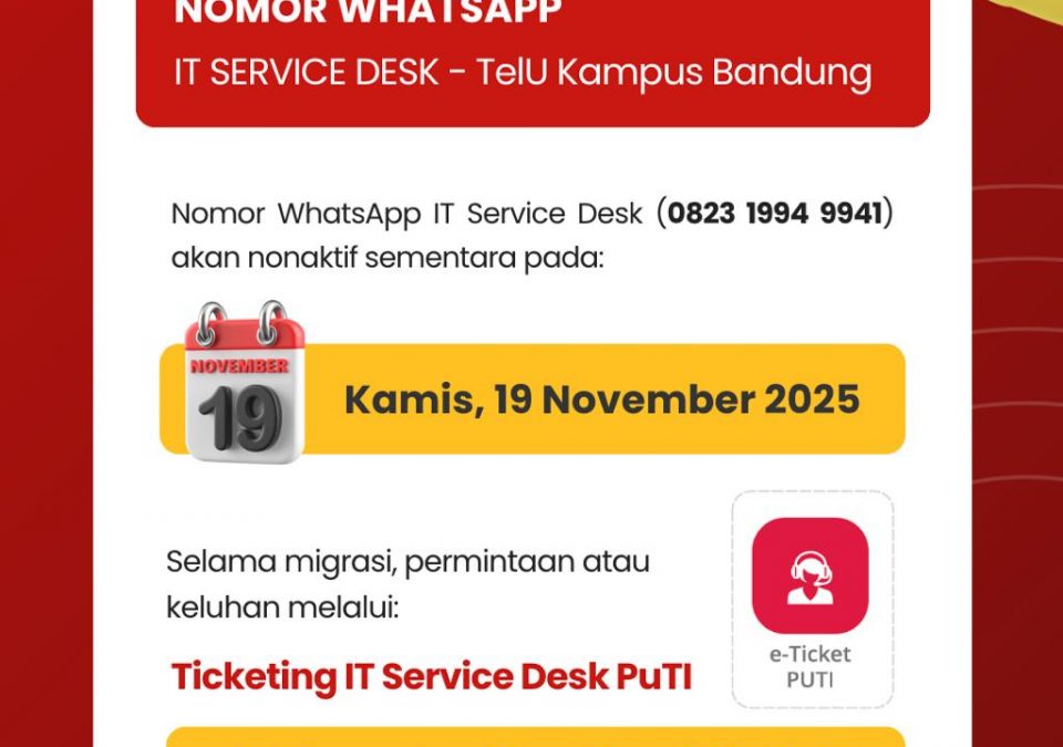 PENGUMUMAN NONAKTIF SEMENTARA NOMOR WHATSAPP