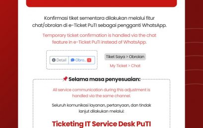 Informasi Penyesuaian Proses Konfirmasi Tiket