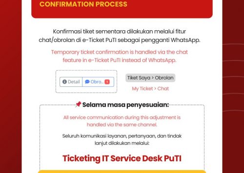 Informasi Penyesuaian Proses Konfirmasi Tiket