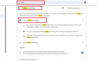 Cara Mengaktifkan (Allow) Cookies di Google Chrome