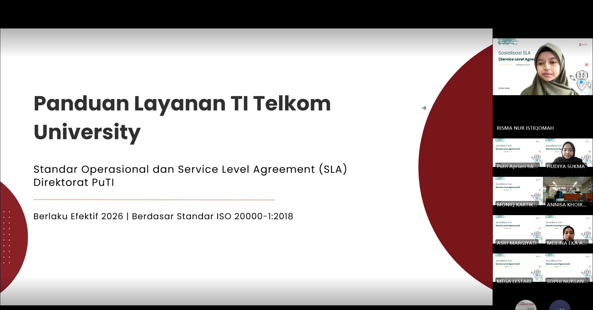 Sosialisasi SLA (Service Level Agreement) Layanan TI 2026