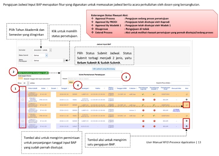 Tidak Bisa Mengedit Materi Perkuliahan, Muncul Notifikasi Total Jam Perkuliahan Melebihi Target
