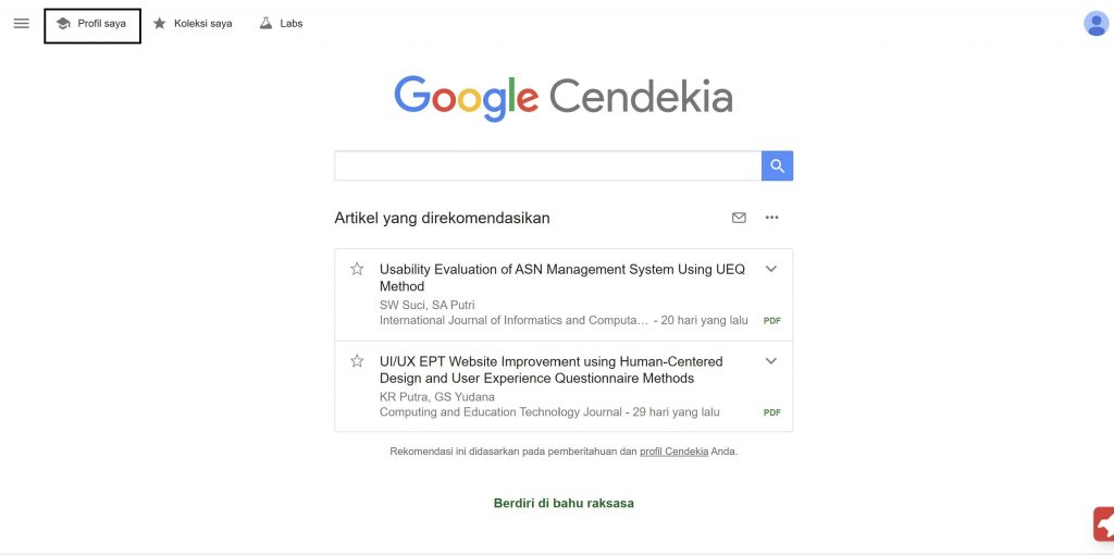Buka Google Scholar