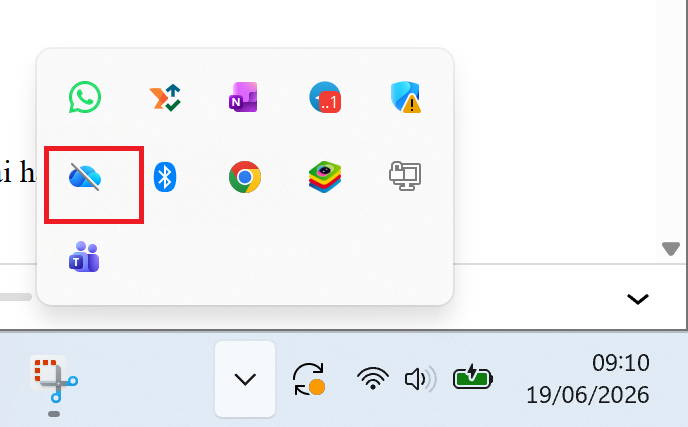 Cek Icon One Drive di Desktop