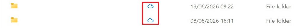 Icon Awan pada One Drive