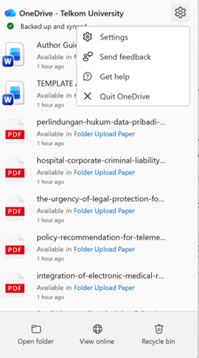 Setting OneDrive Desktop
