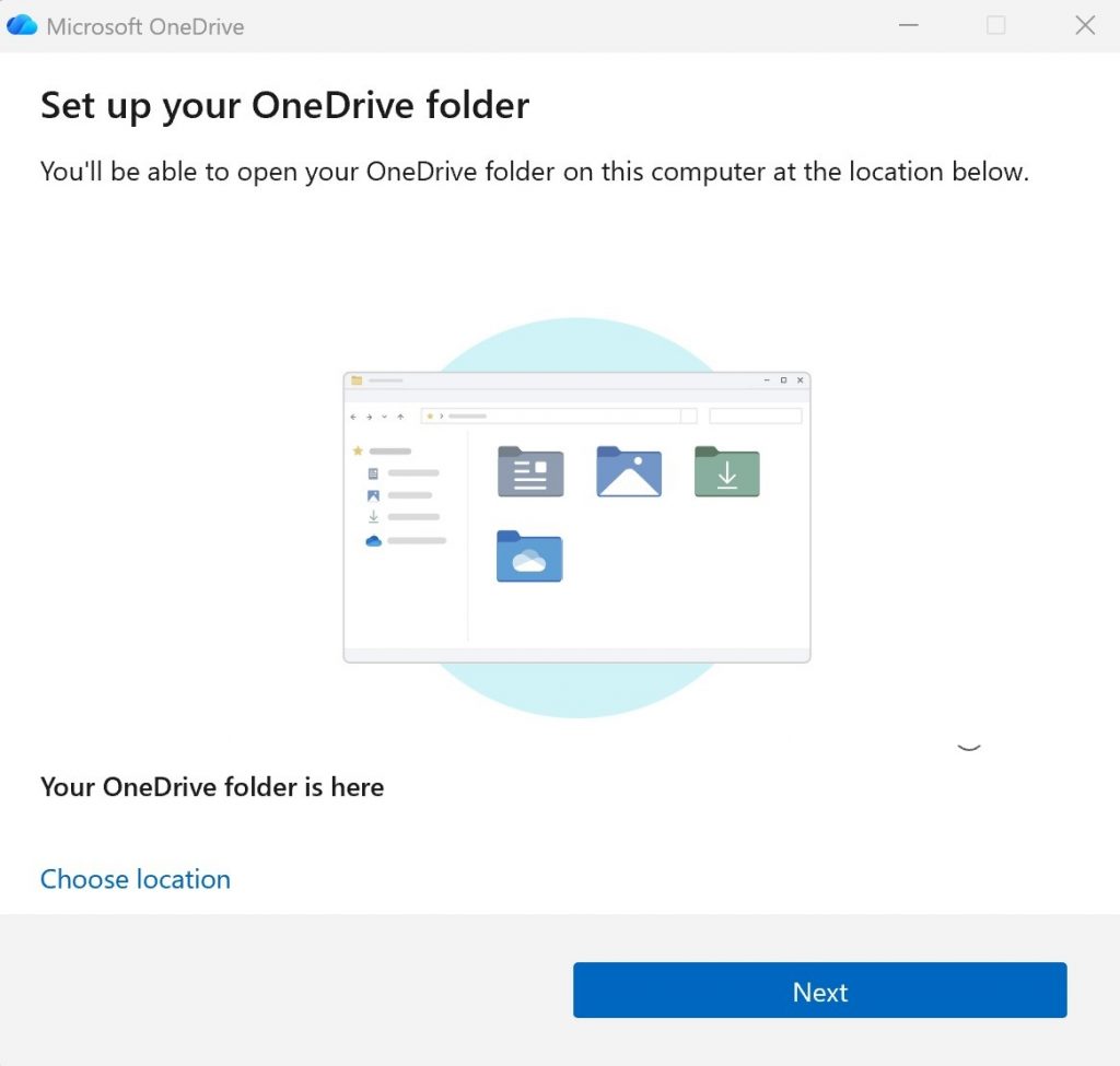 Setup One Drive Desktop