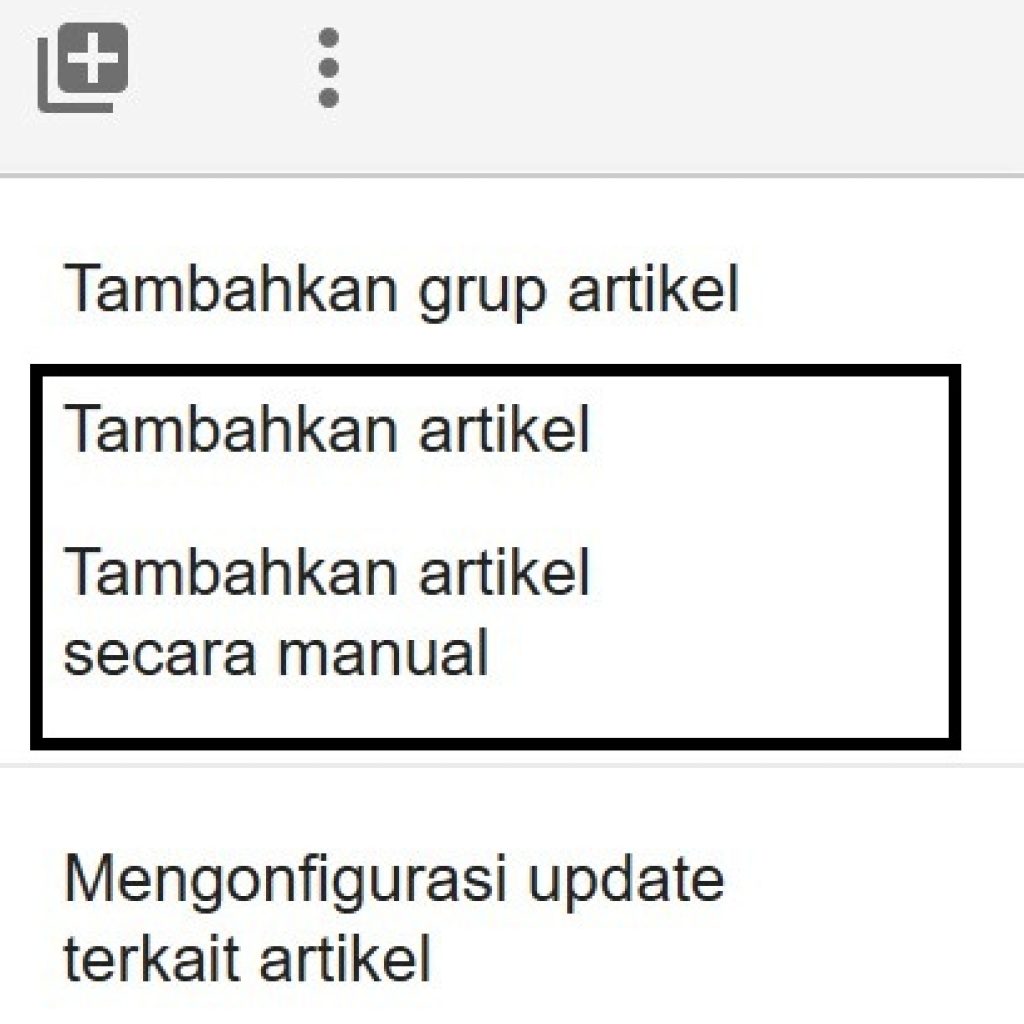Tambah Artikel di Google SCholar