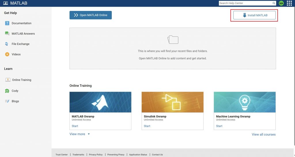 Download MATLAB installer