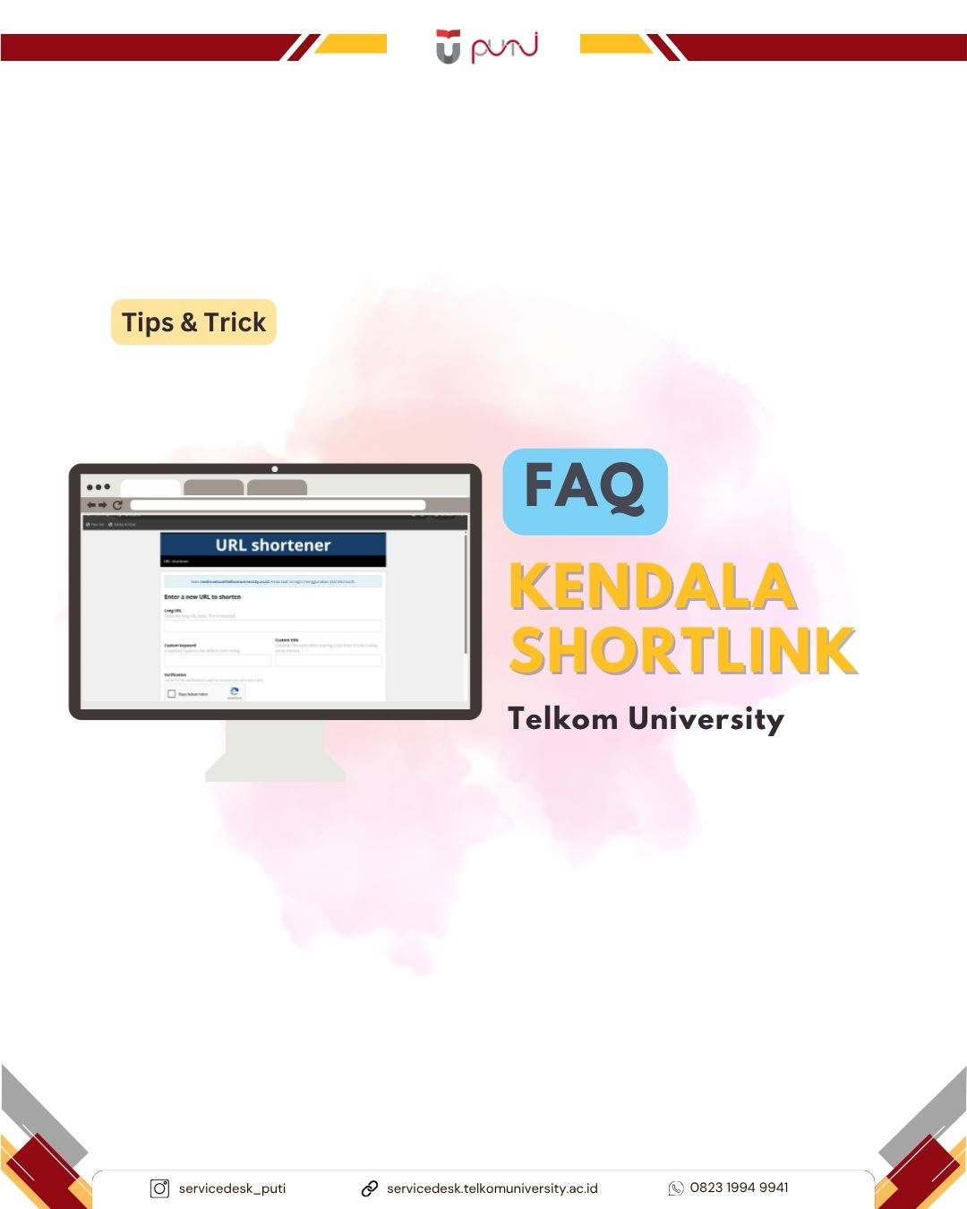 Informasi Terkait Kendala Penggunaan Website Short Link Telkom University Informasi Terkait Kendala Penggunaan Website Short Link Telkom University