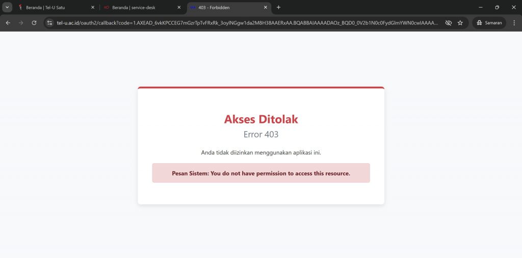 Kendala Short Link Telkom University