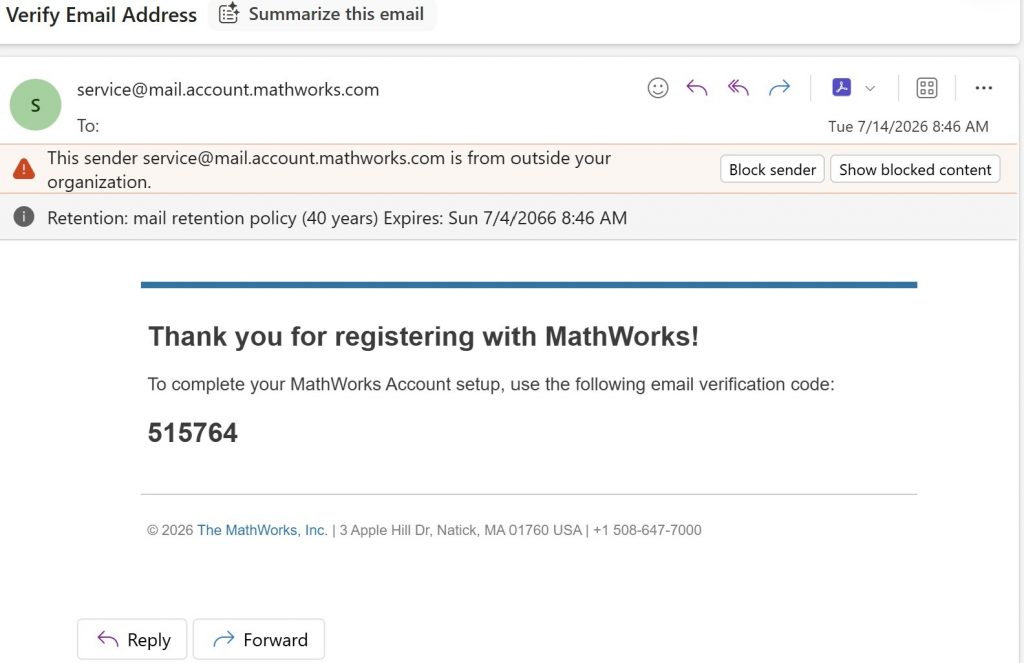 Kode Verifikasi Mathworks
