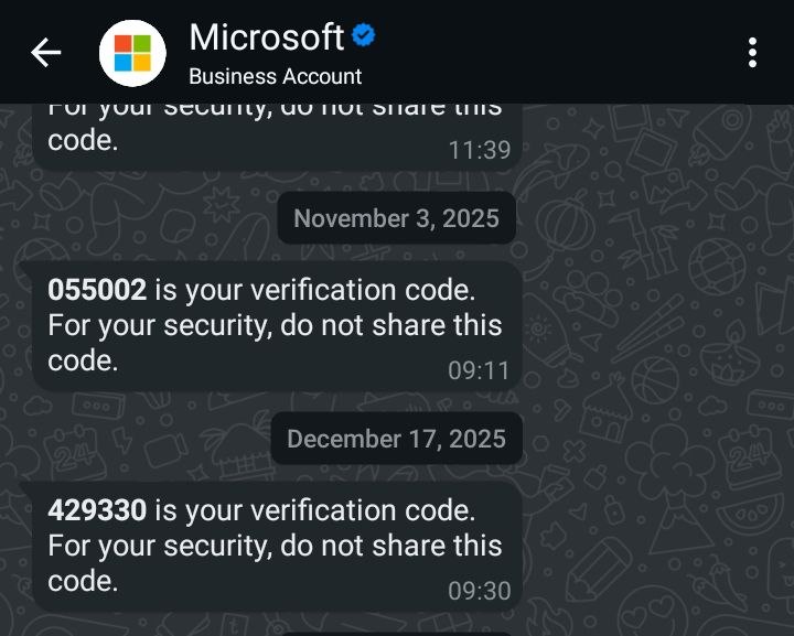 Menerima Kode Verifikasi (OTP) Microsoft Tanpa Melakukan Login Menerima Kode Verifikasi (OTP) Microsoft Tanpa Melakukan Login
